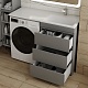 Style Line Тумба под раковину под стиральную машину Даллас 120 3 ящика Люкс Plus серая – фотография-17
